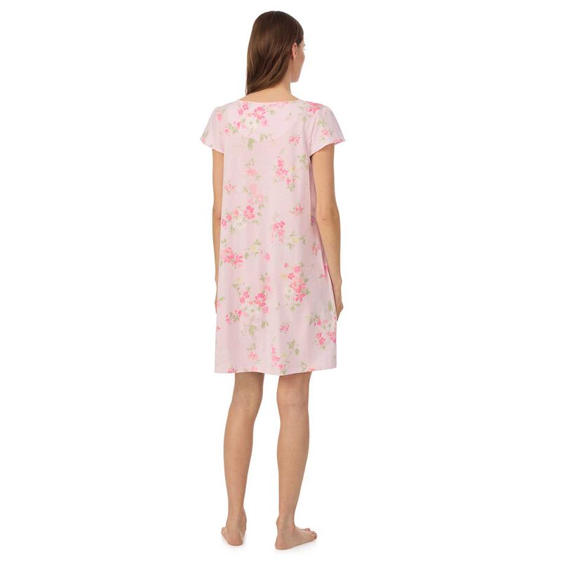 Lauren Ralph Lauren Cotton Knit Flutter Sleeve Short Gown image number 1